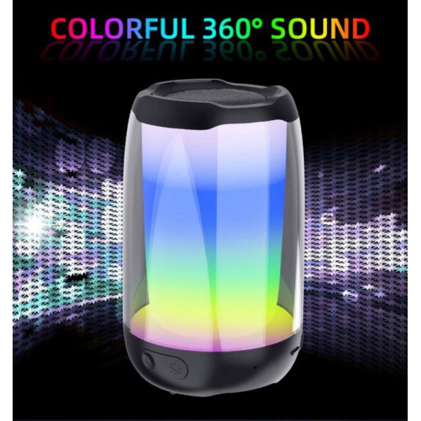 Wholesale Wireless Portable Bluetooth Speaker With LED Lights PULSE4 MINI for Universal Cell Phone And Bluetooth Device (Black)