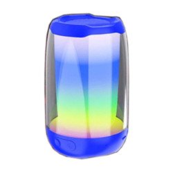 Wireless Portable Bluetooth Speaker With LED Lights PULSE4 MINI for Universal Cell Phone And Bluetooth Device (Blue)