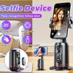Wholesale 360° Rotating Auto Face and Body Smart Tracking Tripod Camera Mount with Remote Control and Built-in Camera (No app required) for Universal Cell Phones (Black)