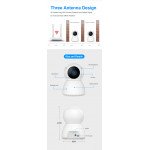 Wholesale HD 1080P Smart IP Camera Infrared Night Vision AI Motion Detection 360 Panoramic Home Security Camera Monitor Q8 for Home, Office, Indoor, Outdoor Secuity (White)