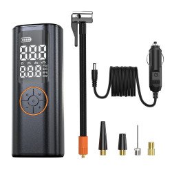 Portable Car Tire Inflator with 4500mAh Power Bank – 5 Modes, Digital Display, and Flashlight (Black) Portable Car Tire Inflator with 4500mAh Power Bank – 5 Modes, Digital Display, and Flashlight (Black)