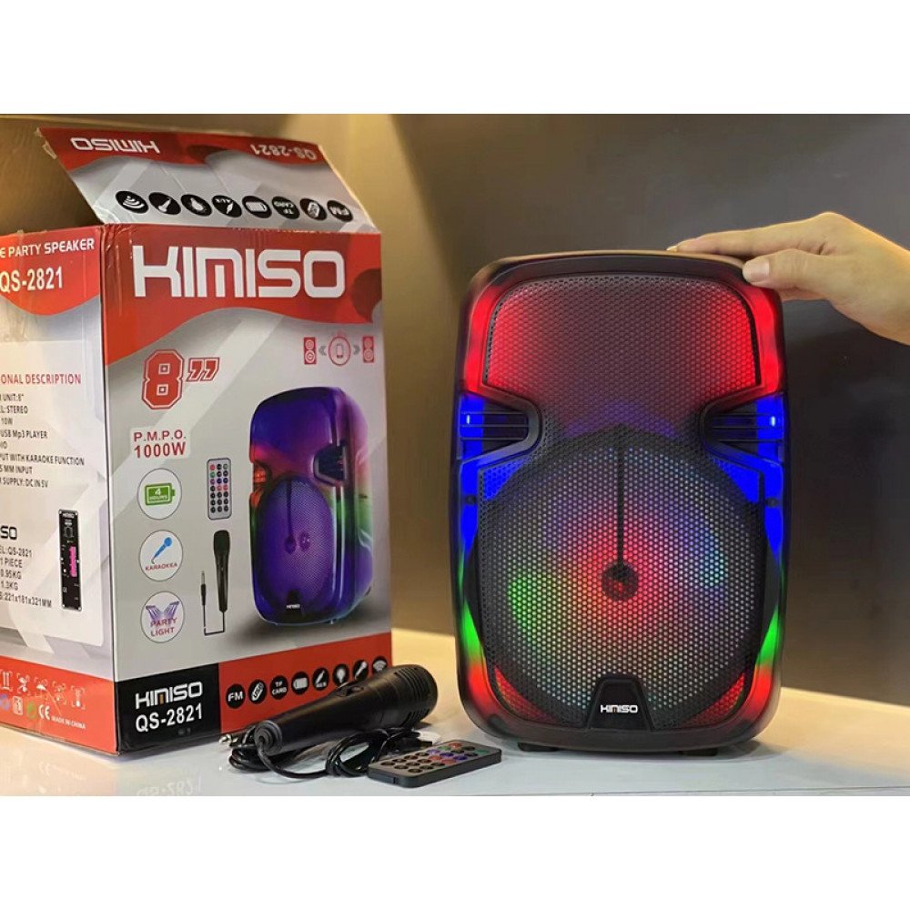 Wholesale Transparent RGB LED Cool Light DJ Karaoke Indoor Outdoor Portable  Bluetooth Wireless Speaker with Microphone