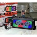 Wholesale Cool RGB LED Light DJ Karaoke Indoor Outdoor Portable Bluetooth Wireless Speaker with Microphone QS403 for Universal Cell Phone And Bluetooth Device (Black)