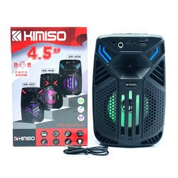 LED Color Light Portable Karaoke Speaker with USB / Micro SD Input and Phone Holder for iPhone, Cell Phone, Universal Devices QS459 (Black) LED Color Light Portable Karaoke Speaker with USB / Micro SD Input and Phone Holder for iPhone, Cell Phone, Universal Devices QS459 (Black)