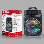 Wholesale RGB Color Light Karaoke Wireless Bluetooth Speaker with Microphone and Remote for iPhone, Cell Phone, Universal Devices QS4812 (Black)