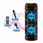 Wholesale Hi-Fi Bluetooth Speaker: Square Dance Party, LED Light, Subwoofer, with Mic QS8211 for Universal Cell Phone And Bluetooth Device (Black)