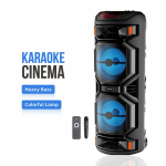 Wholesale Hi-Fi Bluetooth Speaker: Square Dance Party, LED Light, Subwoofer, with Mic QS8211 for Universal Cell Phone And Bluetooth Device (Black)