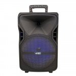 Wholesale Large Portable RGB LED Bluetooth Speaker with Carry Handle and Remote Control for Outdoor Entertainment QS1222 for Universal Cell Phone And Bluetooth Device (Black)