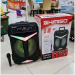 Wholesale 2PC Large Trolley with Wheel RGB LED Lights Wireless Portable Bluetooth Speaker for iPhone, Cell Phone, Universal Devices QS1265 (Black) [2PC X $76]
