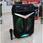 Wholesale 2PC Large Trolley with Wheel RGB LED Lights Wireless Portable Bluetooth Speaker for iPhone, Cell Phone, Universal Devices QS1265 (Black) [2PC X $76]