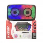 Wholesale RGB LED Light Portable Bluetooth Speaker with Microphone QS2303 for Phone, Device, Music, USB (Black)