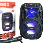 Wholesale Bluetooth Wireless Speaker: Portable with Vibrant LED Ball Light QS3603 for Universal Cell Phone And Bluetooth Device (Black)