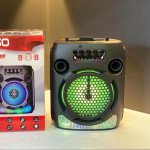 Wholesale Cool RGB Light Show Portable Bluetooth Speaker QS615 for Phone, Device, Music, USB (Black)