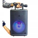 Wholesale Good Quality Portable Speaker – Stereo Loudspeaker with Unique LED Light QS840 for Universal Cell Phone And Bluetooth Device (Black)