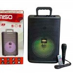 Wholesale Good Quality Portable Speaker – Stereo Loudspeaker with Unique LED Light QS840 for Universal Cell Phone And Bluetooth Device (Black)