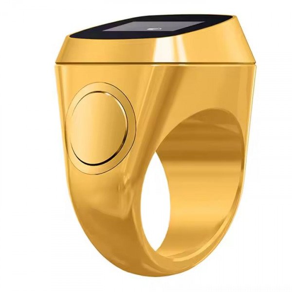 Wholesale Universal Portable Wireless Bluetooth Tasbih Zikr Ring with Prayer Reminder and Mecca Compass R100 for Universal Cell Phone And Bluetooth Device (Gold)