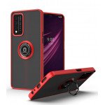 Tuff Slim Armor Hybrid Ring Stand Case for T-Mobile Revvl V+ 5G (Red)