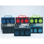 Wholesale Boombox FM Radio Bluetooth Speaker Portable With Handle RMS612 for Universal Cell Phone And Bluetooth Device (Blue)