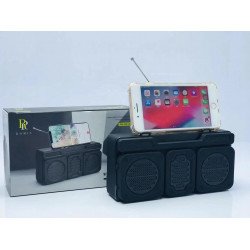 Boombox FM Radio Bluetooth Speaker Portable With Handle RMS612 for Universal Cell Phone And Bluetooth Device (Black)