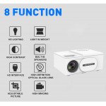 Wholesale WIFI 1080P Mini Projector Full HD Multimedia Home Theater Movie Projector with Speaker, Support HDMI, AV, Micro SD, USB C for Universal Cell Phone, Device and More (White)