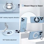 Wholesale Magnetic MagSafe Phone Ring Holder 360 Rotation Adjustable Kickstand for Universal Cell Phone (Silver)