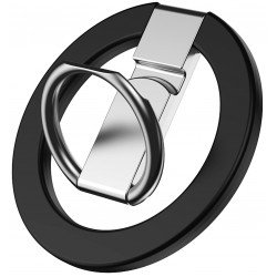 Magnetic MagSafe Phone Ring Holder 360 Rotation Adjustable Kickstand for Universal Cell Phone (Black)