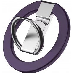 Magnetic MagSafe Phone Ring Holder 360 Rotation Adjustable Kickstand for Universal Cell Phone (Purple)