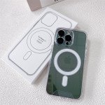 Wholesale Crystal Clear Transparent Slim Magnetic Cover Case Magsafe Compatible for Apple iPhone 15 (Clear)