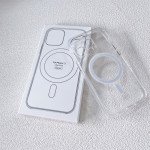 Wholesale Crystal Clear Transparent Slim Magnetic Cover Case Magsafe Compatible for Apple iPhone 15 (Clear)