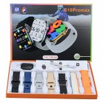 Wholesale Pro Fitness Smart Watch with Heart Rate Monitor GPS Sleep Tracking Step Counter Bluetooth Connectivity and 7 Customizable Bands S10Promax for iOS, Android (Black)