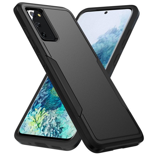 Wholesale Heavy Duty Strong Armor Hybrid Trailblazer Case Cover for Samsung Galaxy S20 Plus (6.7 inch) (Black)