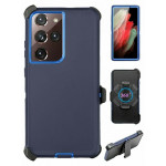 Heavy Duty Armor Robot Case with Clip for Samsung Galaxy S23 Ultra 5G (NavyBlue Blue)