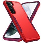 Wholesale Heavy Duty Strong Armor Hybrid Trailblazer Case Cover for Samsung Galaxy S22 (Red)