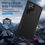 Wholesale Heavy Duty Strong Armor Hybrid Trailblazer Case Cover for Samsung Galaxy S22 Ultra (Navy Blue)