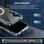 Wholesale Crystal Clear Transparent Slim Magnetic Cover Case Magsafe Compatible for Samsung Galaxy S24 5G (Clear)