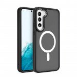 Magnetic Magsafe Enhanced with Stainless Camera Edge & Button Shields Hybrid Cover Case for Samsung Galaxy S24 Plus 5G (Black)