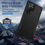 Wholesale Heavy Duty Strong Armor Hybrid Trailblazer Case Cover for Samsung Galaxy S24 Ultra 5G (Black)
