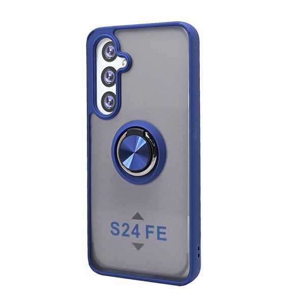 Wholesale Tuff Slim Armor Hybrid Ring Stand Case for Samsung Galaxy S24 FE (Navy Blue)