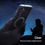Wholesale Crystal Clear Transparent Slim Magnetic Cover Case Magsafe Compatible for Samsung Galaxy S24 Plus 5G (Clear)