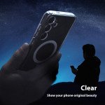 Wholesale Crystal Clear Transparent Slim Magnetic Cover Case Magsafe Compatible for Samsung Galaxy S25 Plus 5G (Clear)