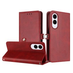 Premium PU Leather Folio Wallet Front Cover Case with Card Holder Slots and Wrist Strap for Samsung Galaxy S25 Edge (Red) Premium PU Leather Folio Wallet Front Cover Case with Card Holder Slots and Wrist Strap for Samsung Galaxy S25 Edge (Red)