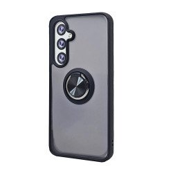 Slim Hybrid Shockproof Phone Case with Kickstand Ring for Samsung Galaxy S25 FE (Black) Slim Hybrid Shockproof Phone Case with Kickstand Ring for Samsung Galaxy S25 FE (Black)