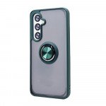 Slim Hybrid Shockproof Phone Case with Kickstand Ring for Samsung Galaxy S25 FE (Green)