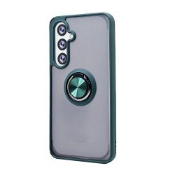 Slim Hybrid Shockproof Phone Case with Kickstand Ring for Samsung Galaxy S25 FE (Green) Slim Hybrid Shockproof Phone Case with Kickstand Ring for Samsung Galaxy S25 FE (Green)