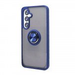 Slim Hybrid Shockproof Phone Case with Kickstand Ring for Samsung Galaxy S25 FE (Navy Blue)