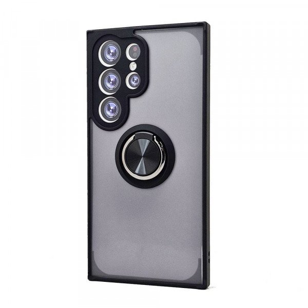 Wholesale Tuff Slim Armor Hybrid Ring Stand Case for Samsung Galaxy S25 Ultra 5G (Black)