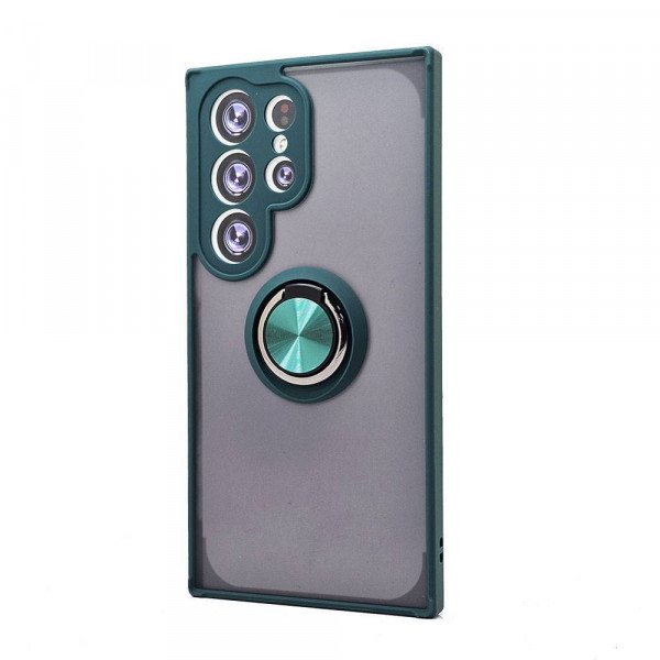 Wholesale Tuff Slim Armor Hybrid Ring Stand Case for Samsung Galaxy S25 Ultra 5G (Green)