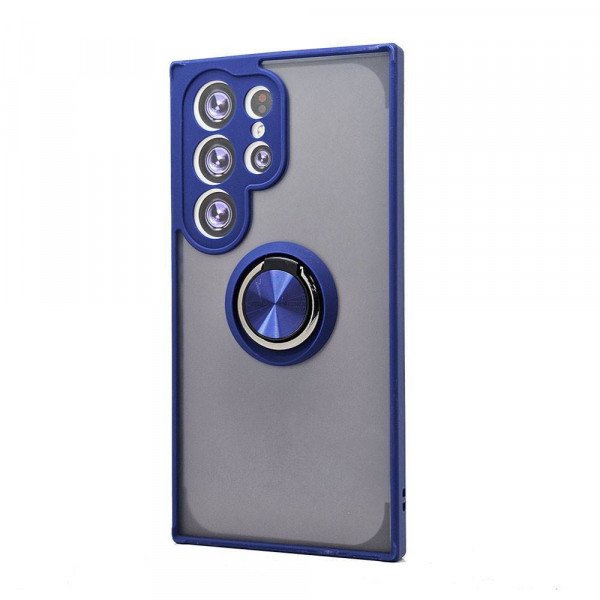Wholesale Tuff Slim Armor Hybrid Ring Stand Case for Samsung Galaxy S25 Ultra 5G (Navy Blue)