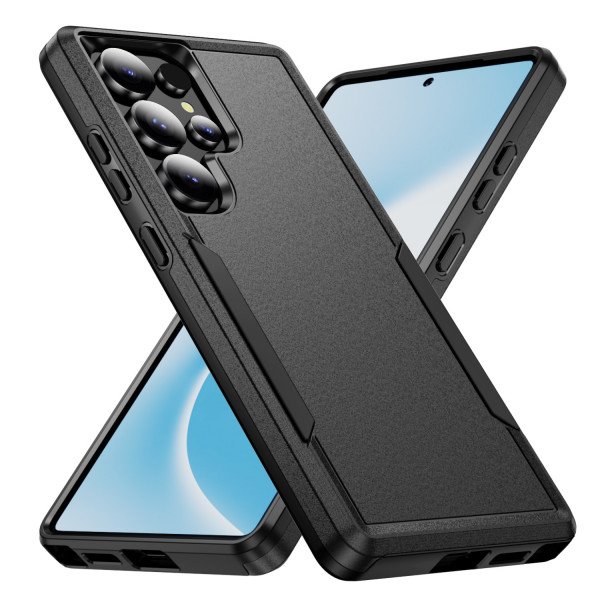Wholesale Heavy Duty Strong Armor Hybrid Trailblazer Case Cover for Samsung Galaxy S25 Ultra 5G (Black)