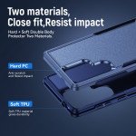 Wholesale Heavy Duty Strong Armor Hybrid Trailblazer Case Cover for Samsung Galaxy S25 Ultra 5G (Navy Blue)